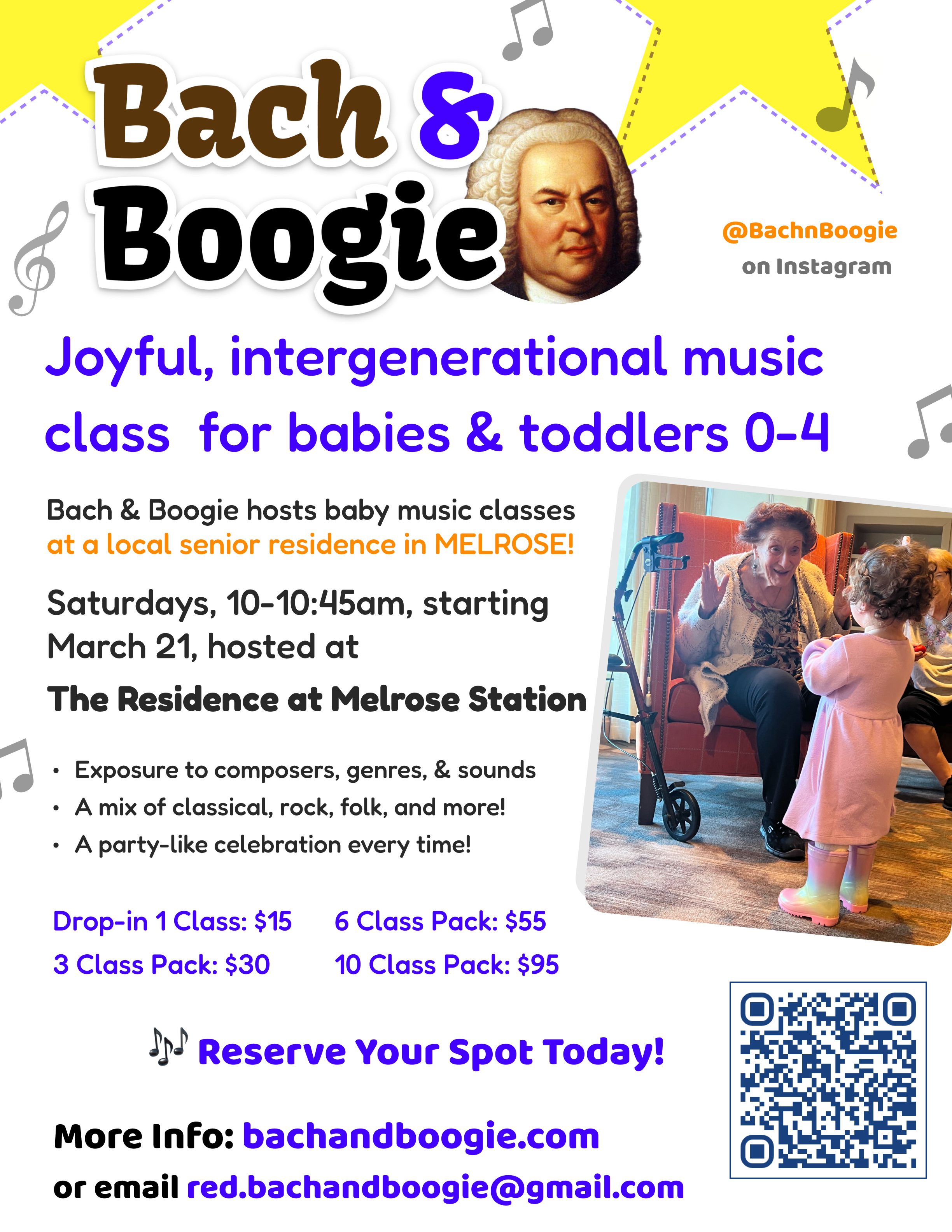 Bach & Boogie Melrose flyer